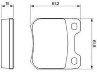 BOSCH Brake pads 0 986 490 510 - Brake Pads