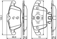 BOSCH Brake pads 0 986 494 342 - Brake Pads