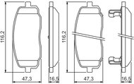 BOSCH Brake pads 0 986 494 491 - Brake Pads
