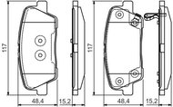 BOSCH Brake pads 0 986 495 165 - Brake Pads