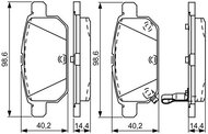 BOSCH Brake pads 0 986 495 301 - Brake Pads