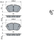 BOSCH Brake pad set 0 986 494 946 - Brake Pads