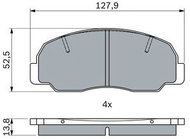 BOSCH Brake pad set 0 986 494 944 - Brake Pads
