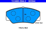 ATE 603944 Brake pad set 13.0460-3944.2 - Brake Pads