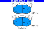 ATE 603954 Brake pad set 13.0460-3954.2 - Brake Pads