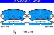 ATE 603961 Brake pad set 13.0460-3961.2 - Brake Pads