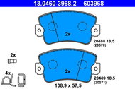 ATE 603968 Brake pad set 13.0460-3968.2 - Brake Pads