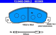 ATE 603969 Brake pad set 13.0460-3969.2 - Brake Pads