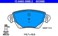 ATE 603988 Brake pad set 13.0460-3988.2 - Brake Pads