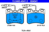 ATE 604041 Brake pad set 13.0460-4041.2 - Brake Pads