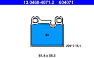 ATE 604071 Brake pad set 13.0460-4071.2 - Brake Pads
