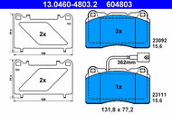 ATE 604803 Brake pad set 13.0460-4803.2 - Brake Pads