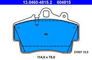 ATE 604815 Brake pad set 13.0460-4815.2 - Brake Pads
