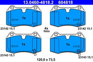 ATE 604818 Brake pad set 13.0460-4818.2 - Brake Pads
