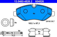 ATE 604826 Brake pad set 13.0460-4826.2 - Brake Pads