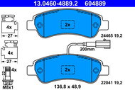 ATE 604889 Brake pad set 13.0460-4889.2 - Brake Pads