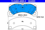ATE 604895 Brake pad set 13.0460-4895.2 - Brake Pads