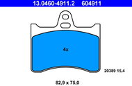 ATE 604911 Brake pad set 13.0460-4911.2 - Brake Pads