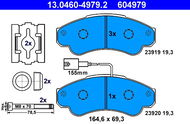 ATE 604979 Sada brzdových destiček 13.0460-4979.2 - Brzdové destičky