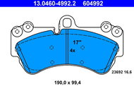 ATE 604992 Brake pad set 13.0460-4992.2 - Brake Pads