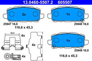 ATE 605507 Brake pad set 13.0460-5507.2 - Brake Pads