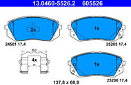 ATE Brake pad set 13.0460-5526.2 - Brake Pads