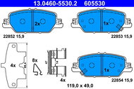 ATE Brake pad set 13.0460-5530.2 - Brake Pads