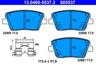 ATE Brake pads 13.0460-5537.2 - Brake Pads