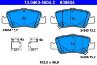 ATE 605604 Brake pad set 13.0460-5604.2 - Brake Pads