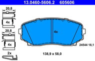 ATE 605606 Brake pad set 13.0460-5606.2 - Brake Pads