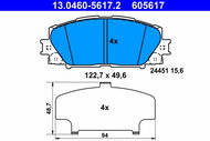 ATE 605617 Brake pad set 13.0460-5617.2 - Brake Pads