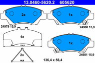 ATE 605620 Brake pad set 13.0460-5620.2 - Brake Pads