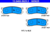 ATE 605625 Brake pad set 13.0460-5625.2 - Brake Pads