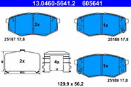 ATE 605641 Brake pad set 13.0460-5641.2 - Brake Pads