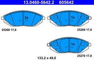 ATE 605642 Brake pad set 13.0460-5642.2 - Brake Pads