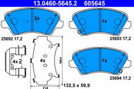 ATE 605645 Sada brzdových destiček 13.0460-5645.2 - Brzdové destičky