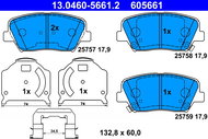 ATE 605661 Brake pad set 13.0460-5661.2 - Brake Pads