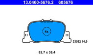 ATE 605676 Brake pad set 13.0460-5676.2 - Brake Pads