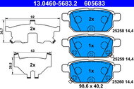 ATE 605683 Brake pad set 13.0460-5683.2 - Brake Pads