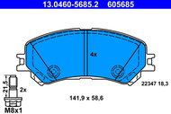 ATE 605685 Brake pad set 13.0460-5685.2 - Brake Pads