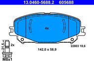 ATE 605688 Brake pad set 13.0460-5688.2 - Brake Pads