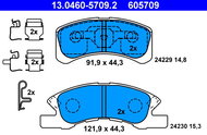 ATE 605709 Brake pad set 13.0460-5709.2 - Brake Pads