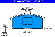 ATE 605720 Brake pad set 13.0460-5720.2 - Brake Pads