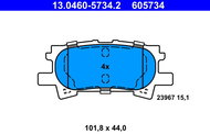 ATE 605734 Brake pad set 13.0460-5734.2 - Brake Pads