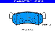 ATE 605739 Brake pad set 13.0460-5739.2 - Brake Pads