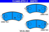 ATE 605751 Brake pad set 13.0460-5751.2 - Brake Pads