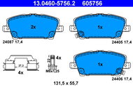 ATE 605756 Brake pad set 13.0460-5756.2 - Brake Pads