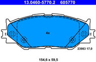 ATE 605770 Brake pad set 13.0460-5770.2 - Brake Pads