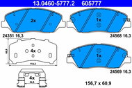 ATE 605777 Brake pad set 13.0460-5777.2 - Brake Pads
