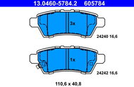 ATE 605784 Brake pad set 13.0460-5784.2 - Brake Pads